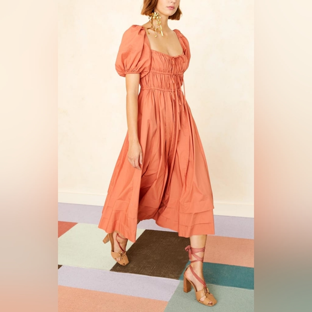 NWOT Ulla Johnson burnt orange palma dress like new